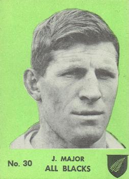 1968 Playtime Rugby Gum Famous Rugby Players - Green #30 John Major Front